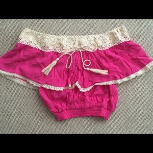 🌸🌸🌸 ruffled crop top, XS🌸🌸🌸